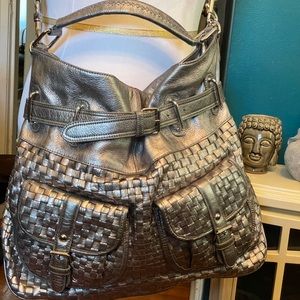 Maxx New York Metallic Leather combo bag